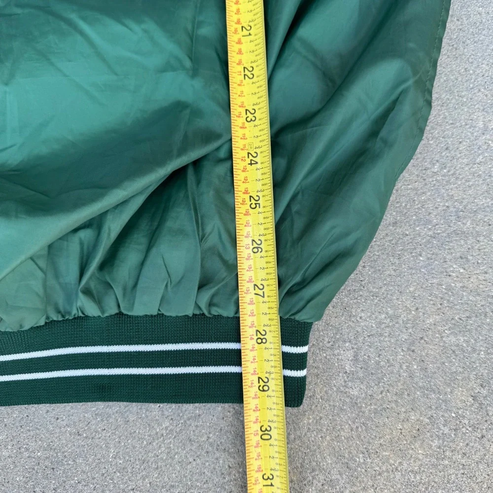 The Rock Authentic Mens 3XL Green Trump Baseball V-Neck Nylon Windbreaker Jacket